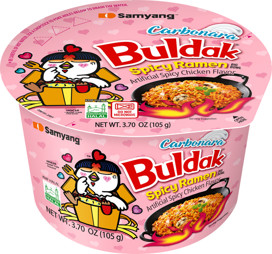 Samyang - Buldak Carbonara Hot Chicken Flavour Ramen Bowl (Halal) - 105g